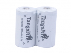 2pcs TangsFire 18350 3.7V 1500mAh Rechargeable Li-ion Battery White